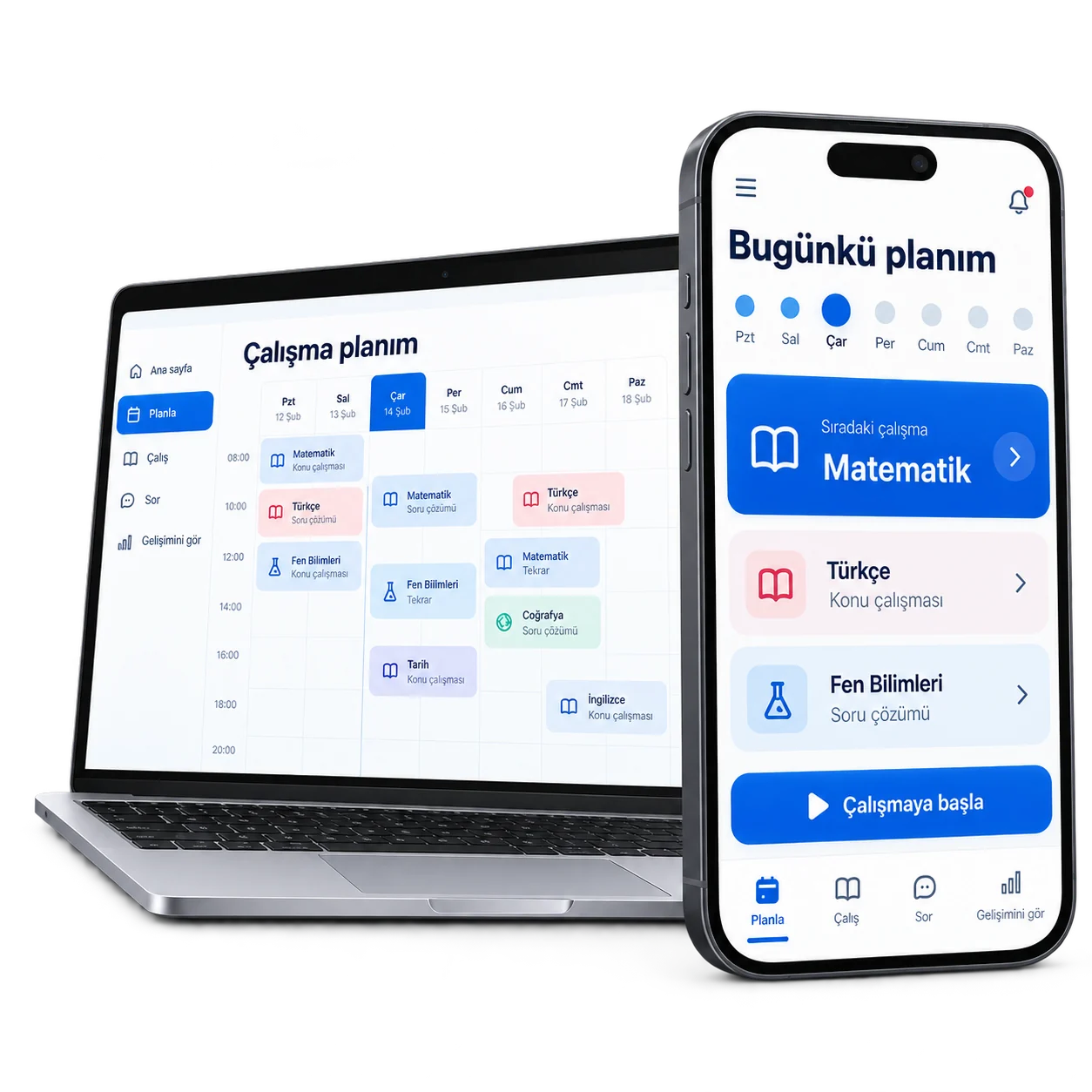 UzemGO çalışma planının telefon ve bilgisayardaki tanıtım görünümü